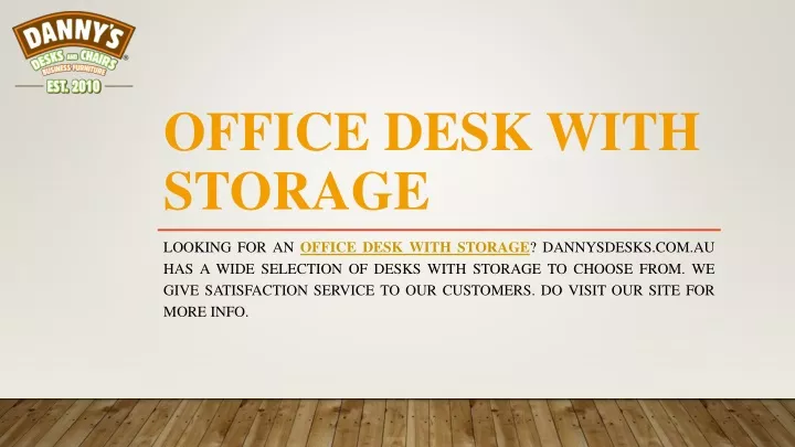 office desk with storage