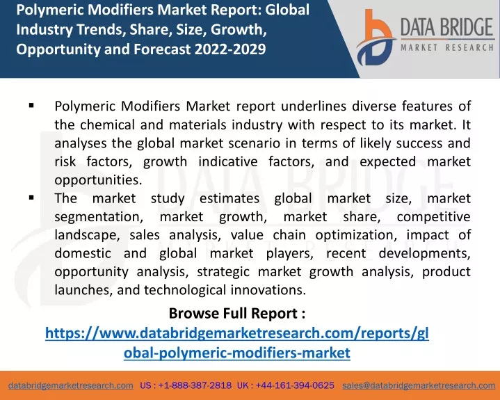 polymeric modifiers market report global industry