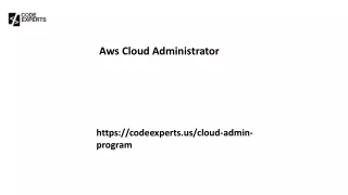 Aws Cloud Administrator Codeexperts.us...