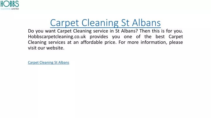 carpet cleaning st albans