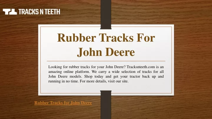 rubber tracks for john deere