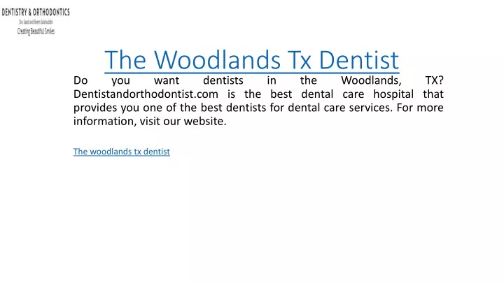 the woodlands tx dentist