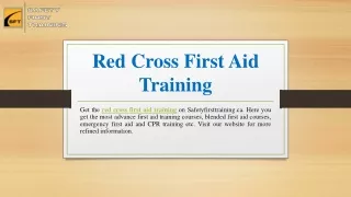 red cross first aid training