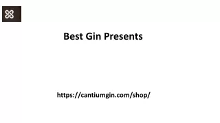 Best Gin Presents Cantiumgin.com...