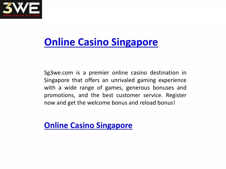 online casino singapore