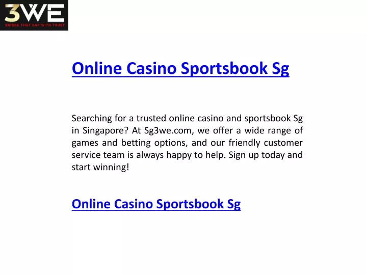 online casino sportsbook sg