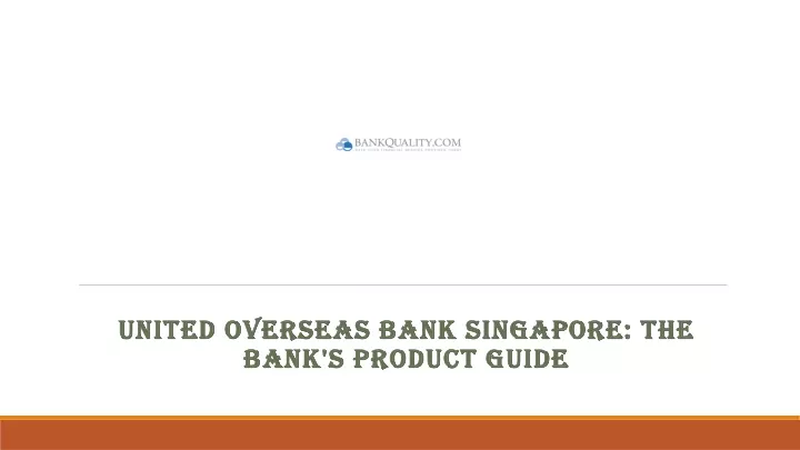 united overseas bank singapore the bank s product guide