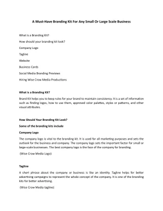a must have branding kit for any small or large