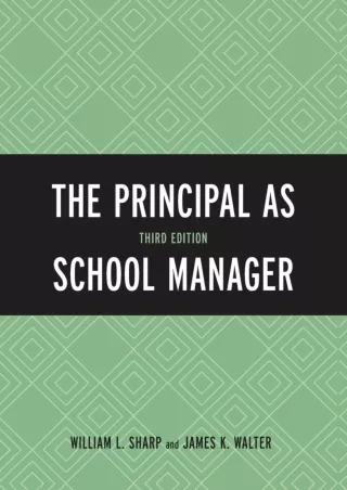 eBOOK  The Principal as School Manager