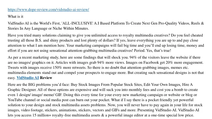 https www dope review com vidstudio ai review