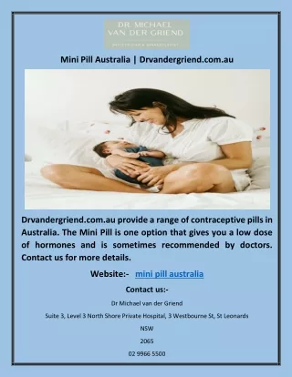 mini pill australia drvandergriend com au