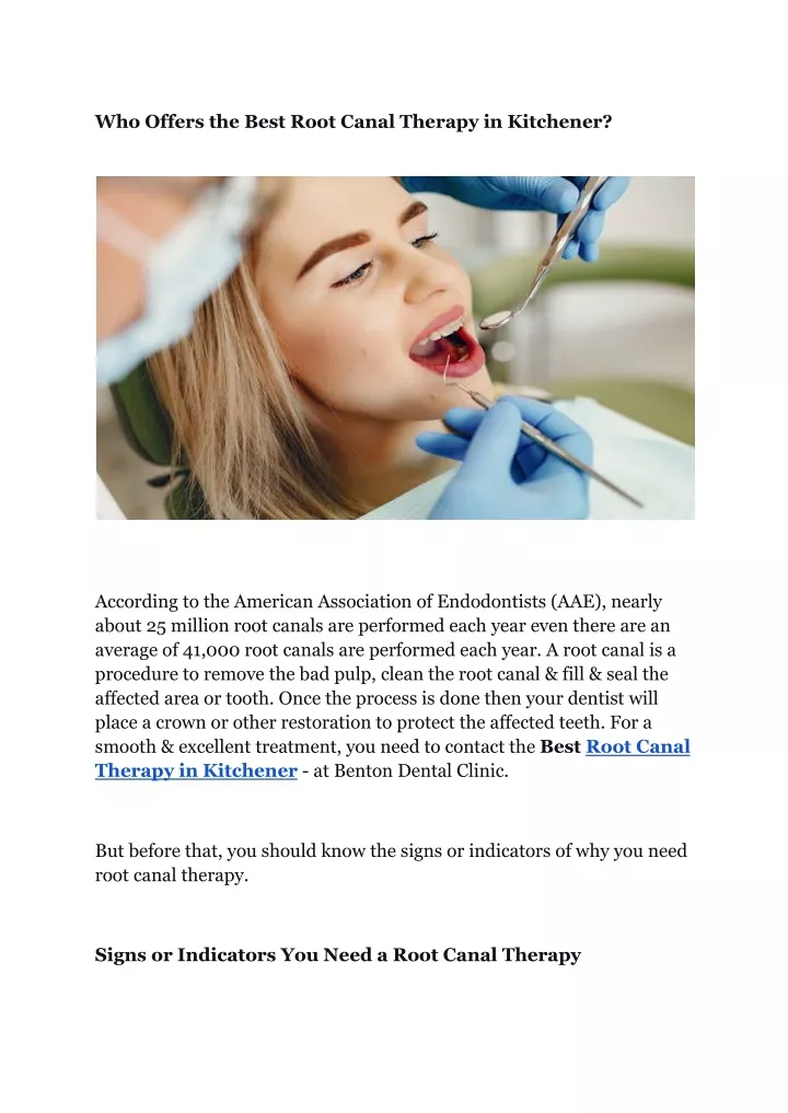 who offers the best root canal therapy