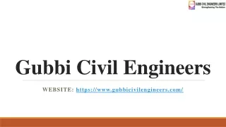 Gubbi Civil Engineers- Maintenance and Repair of Structures