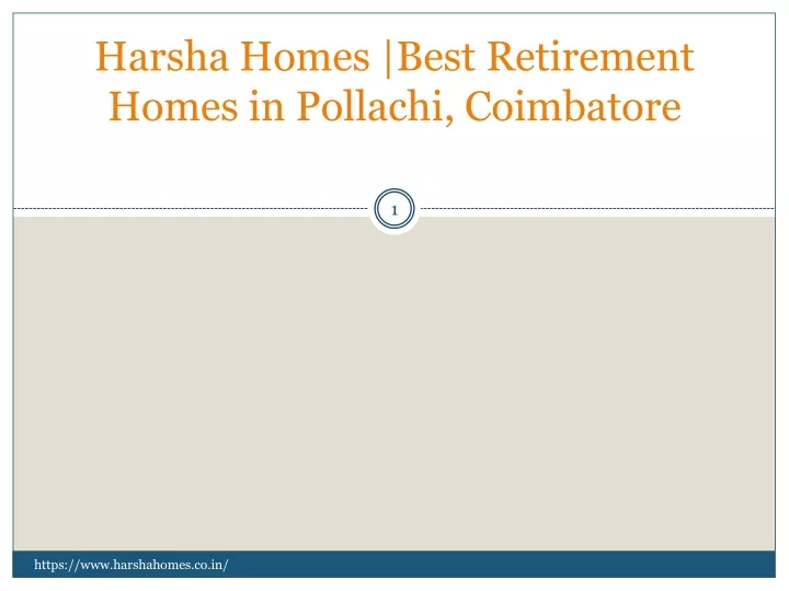 harsha homes best retirement homes in pollachi