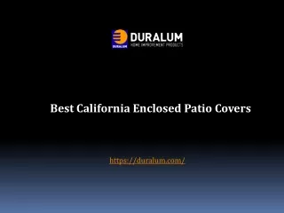 Best California Enclosed Patio covers