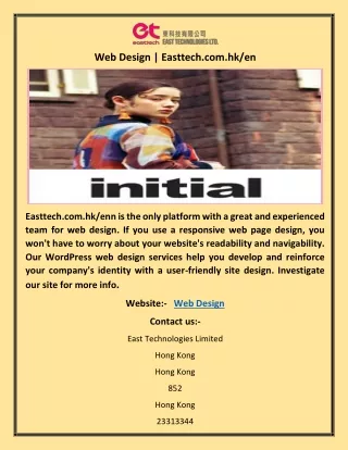 Web Design | Easttech.com.hk/en