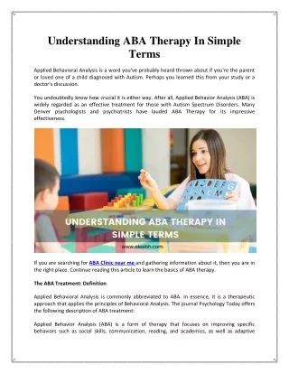 understanding aba therapy in simple terms