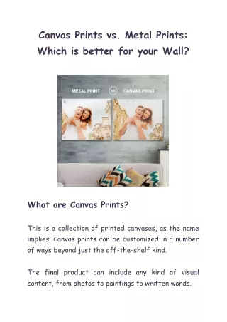 Canvas Prints vs. Metal Prints Which is better for your Wall