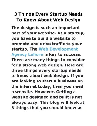 3 things every startup needs to know about