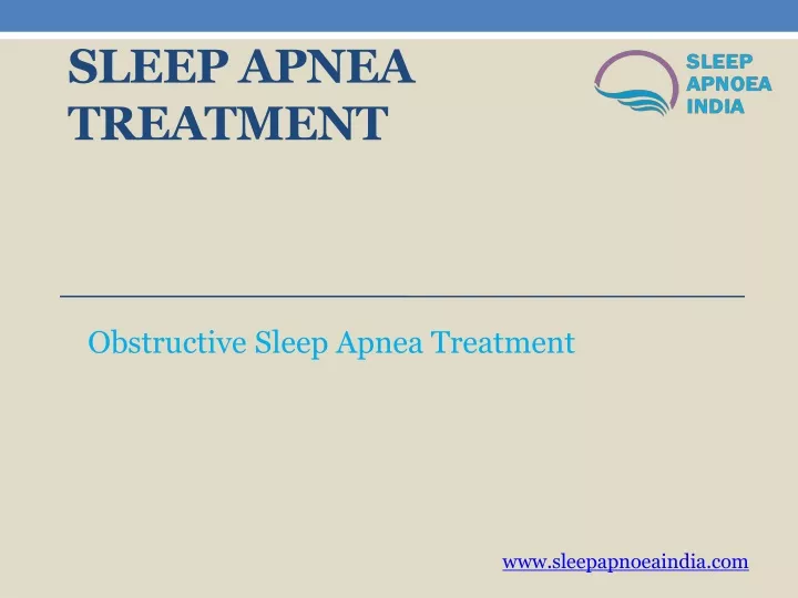 sleep apnea treatment