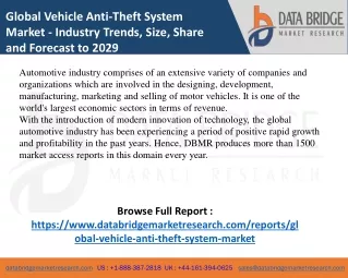 Vehicle Anti-theft Systems Market Growth, Advertising Trends 2022