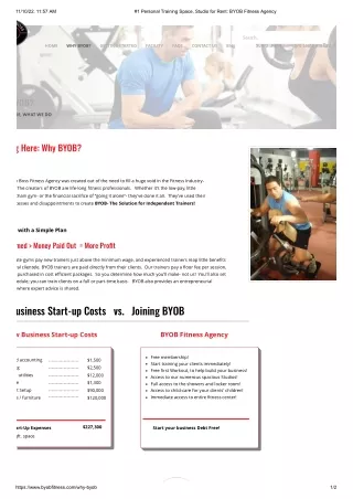 Personal Training Studio For Rent
