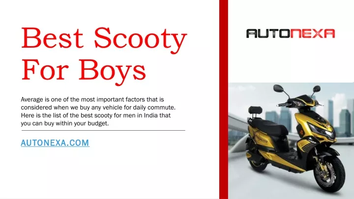 best scooty for boys