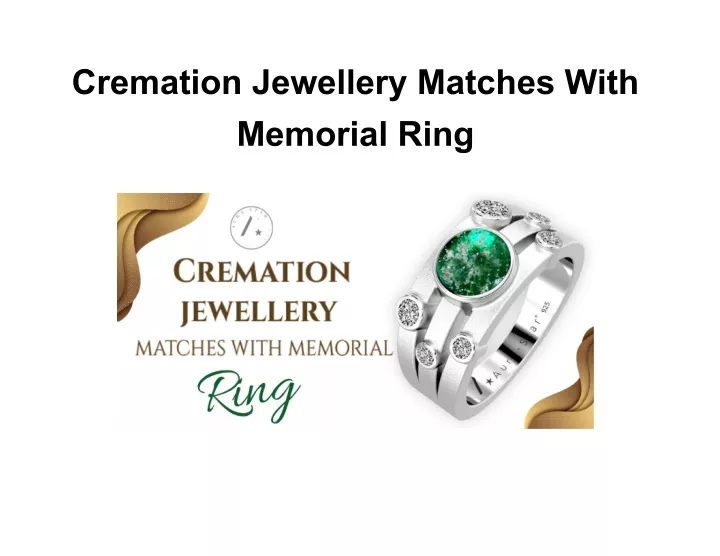 cremation jewellery matches with memorial ring