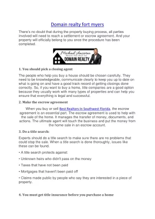 Domain realty fort myers