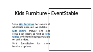 Kids Tables and Chairs - EventStable