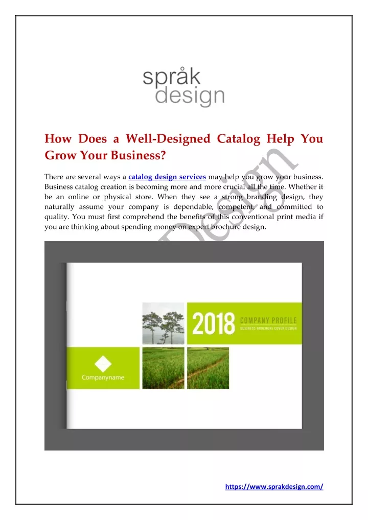 how does a well designed catalog help you grow