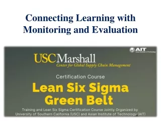 connecting learning with monitoring and evaluation