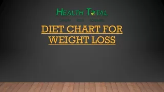 Diet Chart For weight Loss