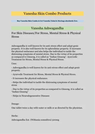 vanesha skin combo products