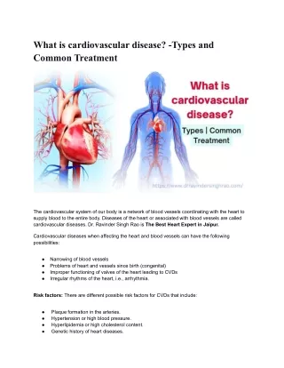 what is cardiovascular disease types and common