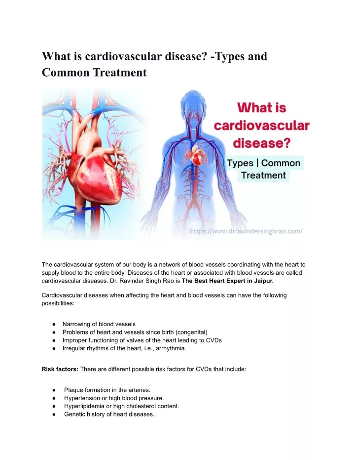 what is cardiovascular disease types and common