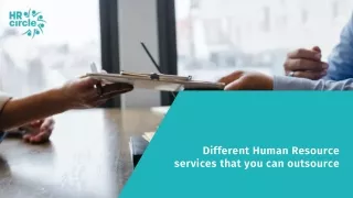 Different Human Resource services that you can outsource