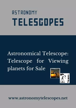 Astronomical Telescope: Telescope to View Planets, Stars, and Galaxies for Sale