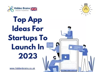 Top App Ideas For Startups To Launch In 2023