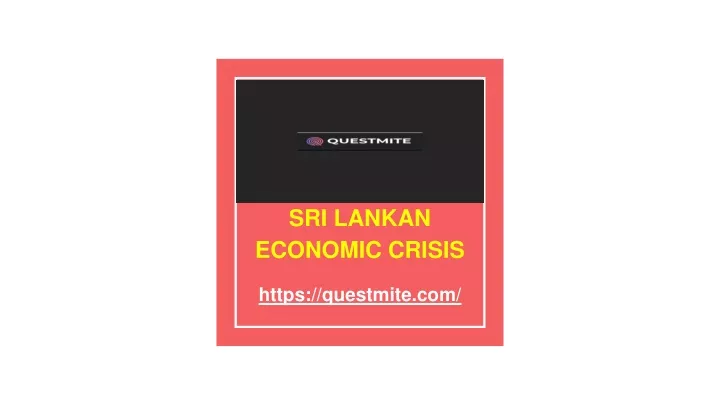 sri lankan economic crisis