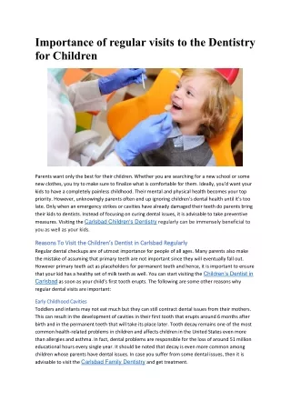 importance of regular visits to the dentistry