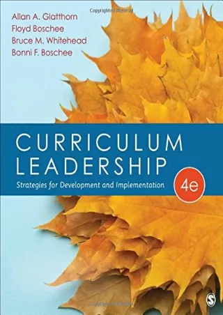 eBOOK  Curriculum Leadership Strategies for Development and Implementation