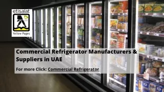 Commercial Refrigerator Manufacturers & Suppliers in UAE (1)