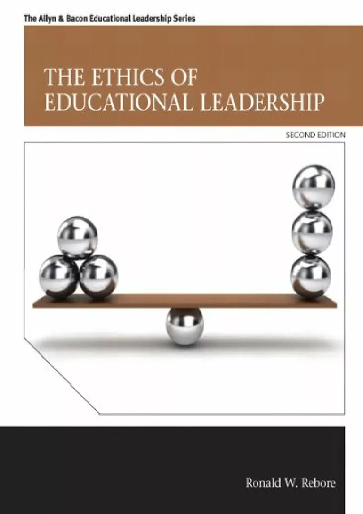 PPT - READ Ethics of Educational Leadership The Allyn Bacon Educational ...