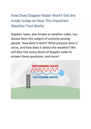 How Does Doppler Radar Work