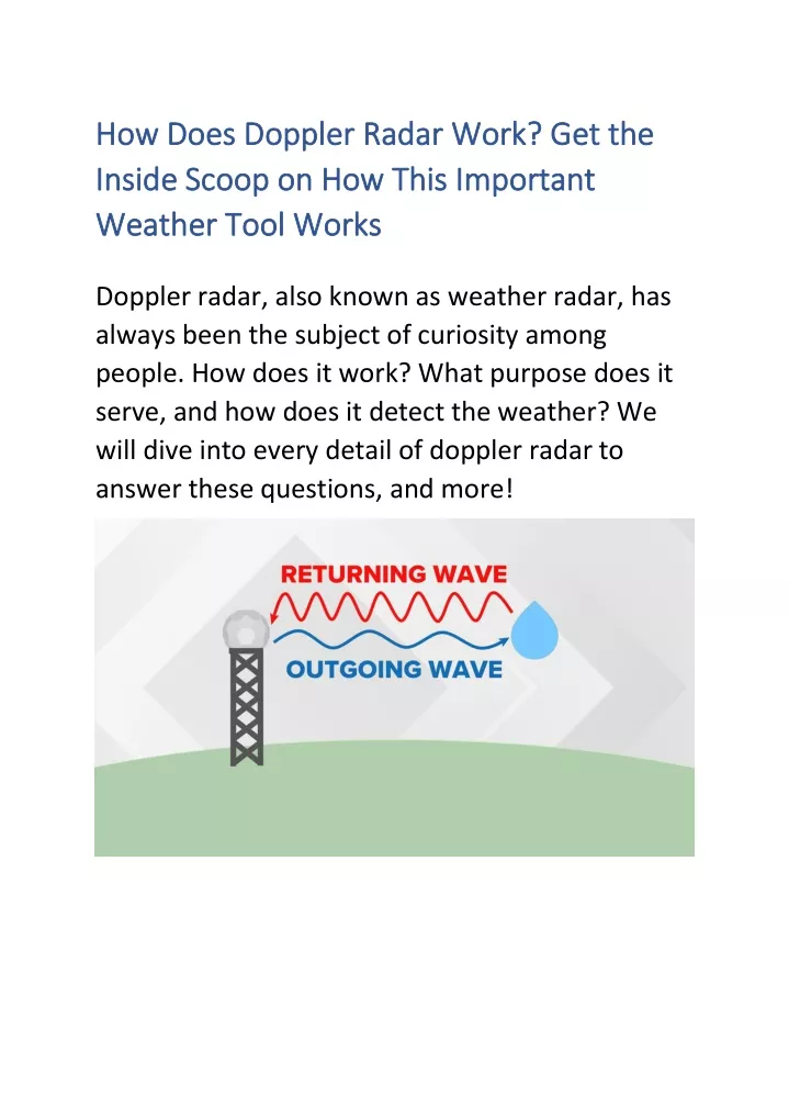 how does doppler radar work get the how does