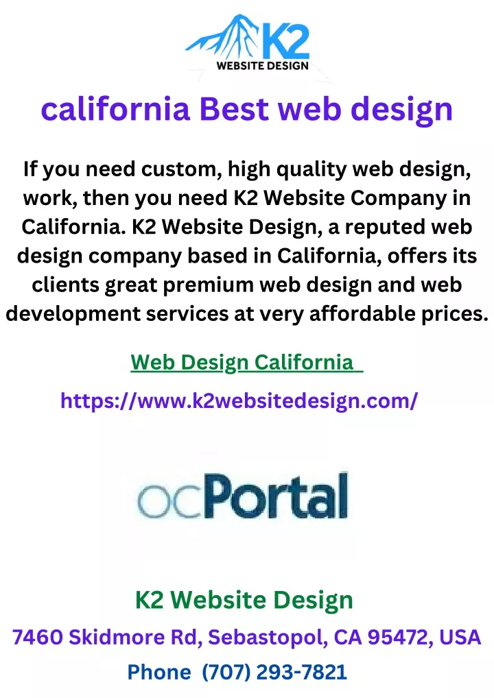 california best web design