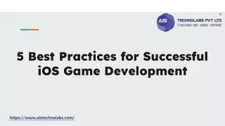 5 best practices for successful ios game development