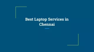 Best Laptop Services in Chennai