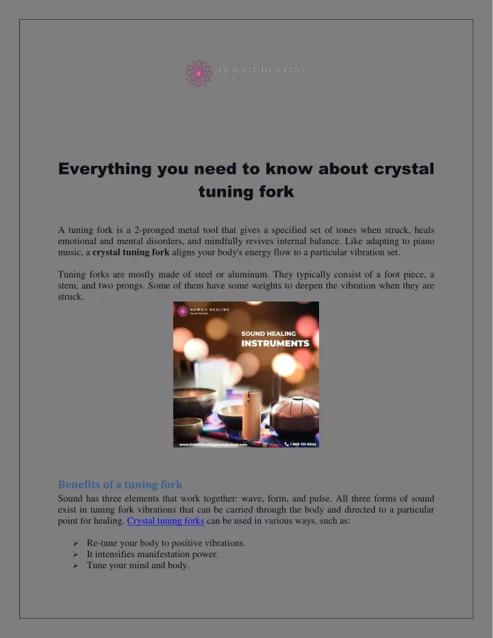 everything you need to know about crystal tuning